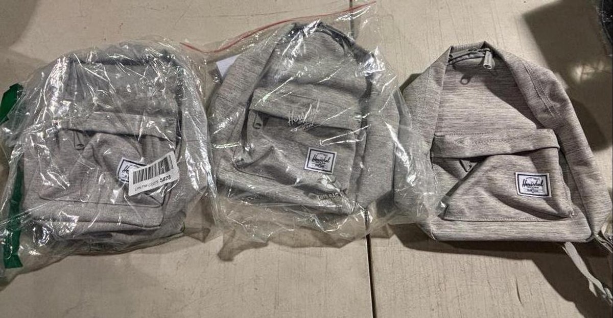 Lot of 3, Herschel Supply Co. Lt Grey X Backpacks