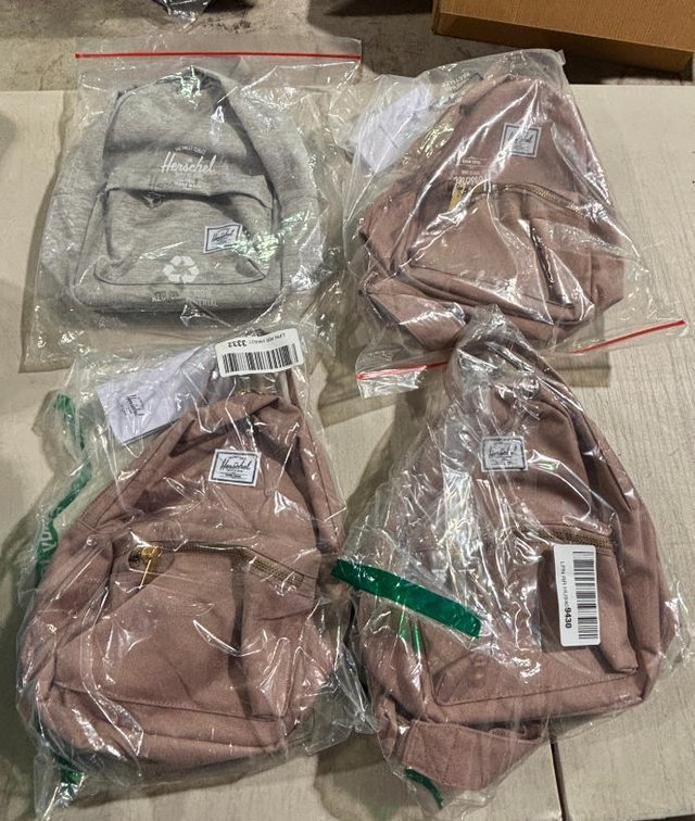 Lot of 4, Herschel Supply Co. Lt Grey X Backpacks