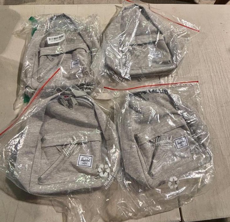 Lot of 4, Herschel Supply Co. Lt Grey X Backpacks