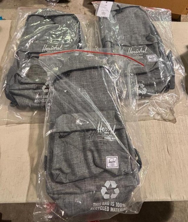 Lot of 3, Herschel Supply Co. Lt Grey X Backpacks
