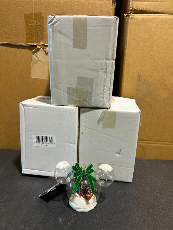 (3) Disney Sketchbook Glass Ornaments