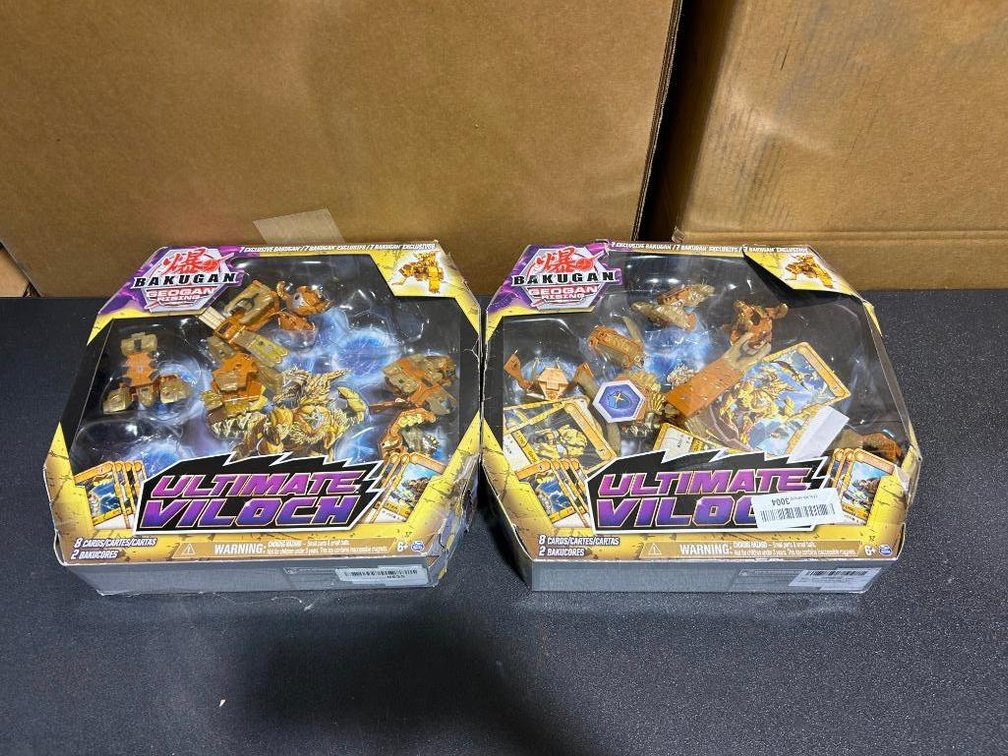 (2) Bakugan Geogan Rising Ultimate Viloch Action Figure Sets