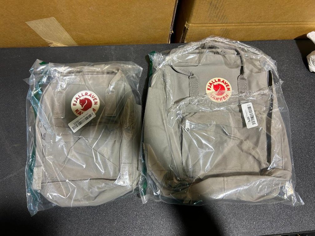Lot of 2 Fjallraven Kanken Backpacks - Mini & Regular