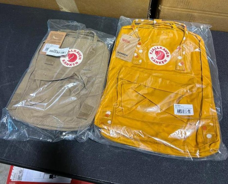 Lot of 2 Fjallraven Kanken Backpacks - Mini & Regular