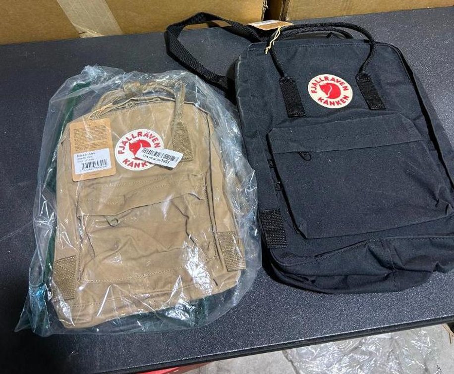 Lot of 2 Fjallraven Kanken Backpacks - Mini & Regular