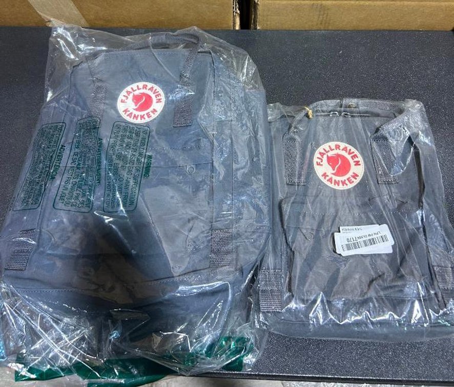 Lot of 2 Fjallraven Kanken Backpacks - Mini & Regular