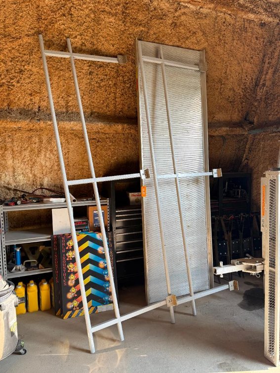 Pair, Aluminum Mounted Railings, 10ft x 3ft, Made to Go Along w/ Lot 6 Ramp, But Sold Separately Here