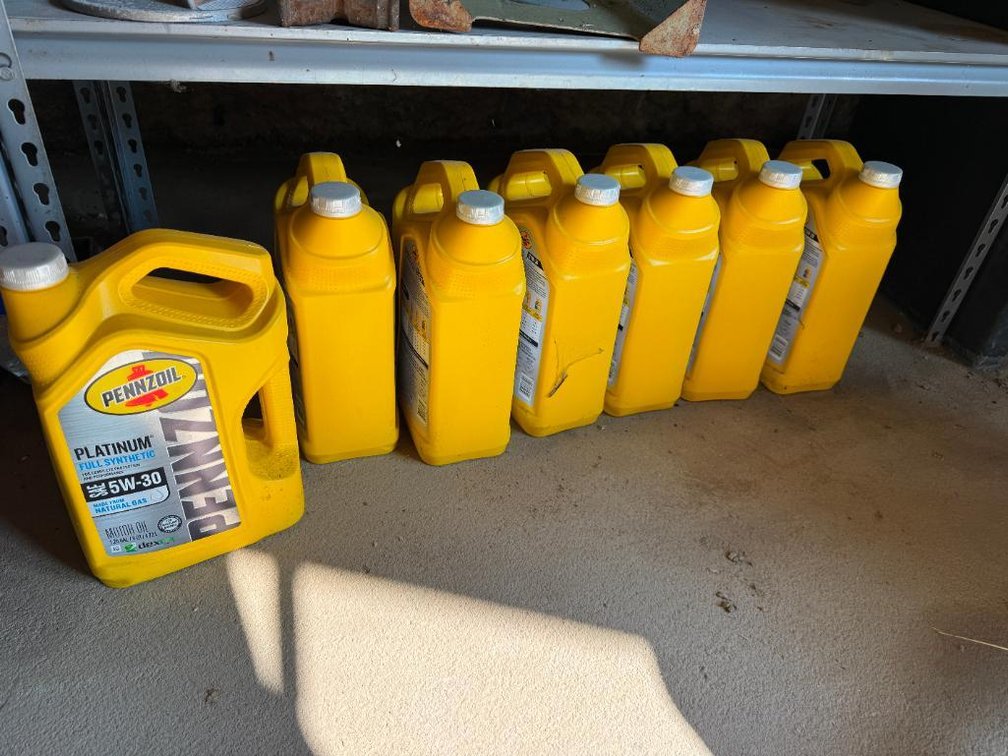 Seven Gallons, Pennzoil SAE 5W-30 Motor Oil
