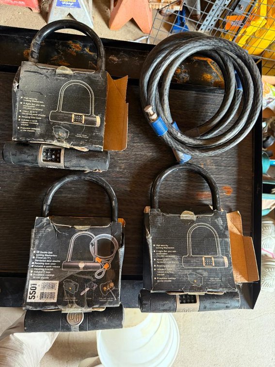 Three Combination Cable Lock Units