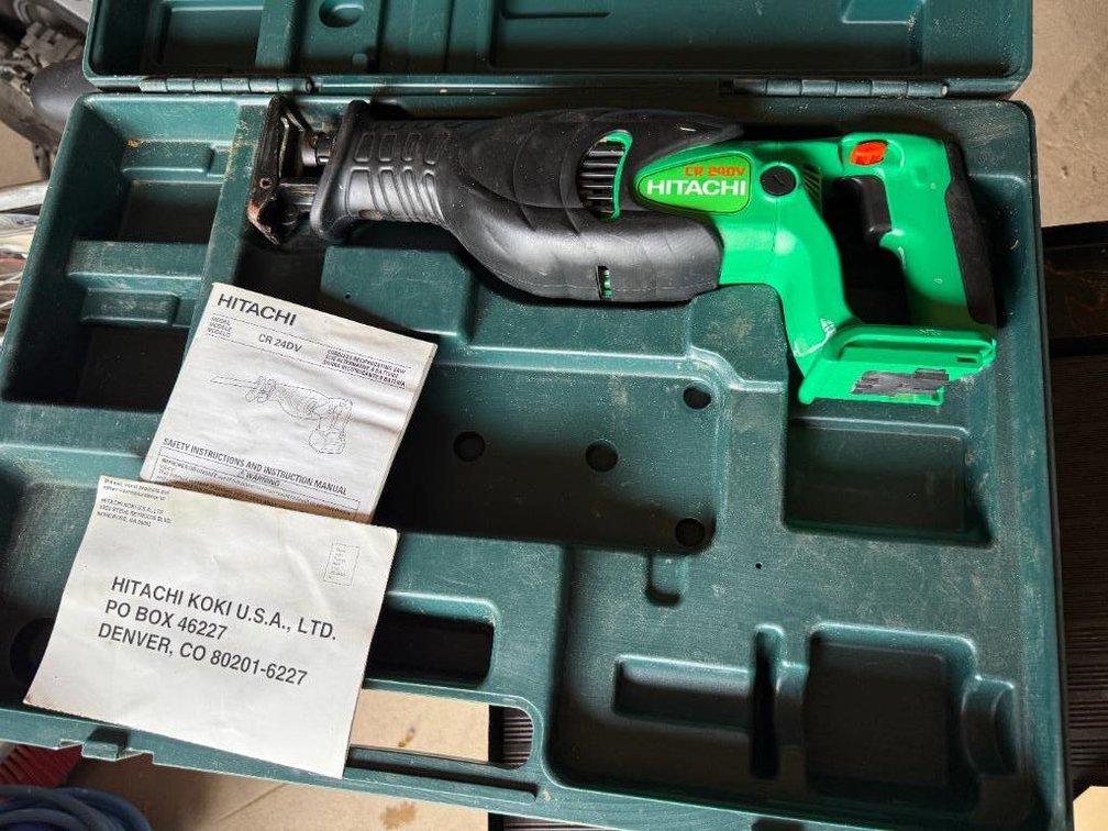 Hitachi CR 24DV Cordless Reciprocating Saw w/ Case, No Charger, No Battery