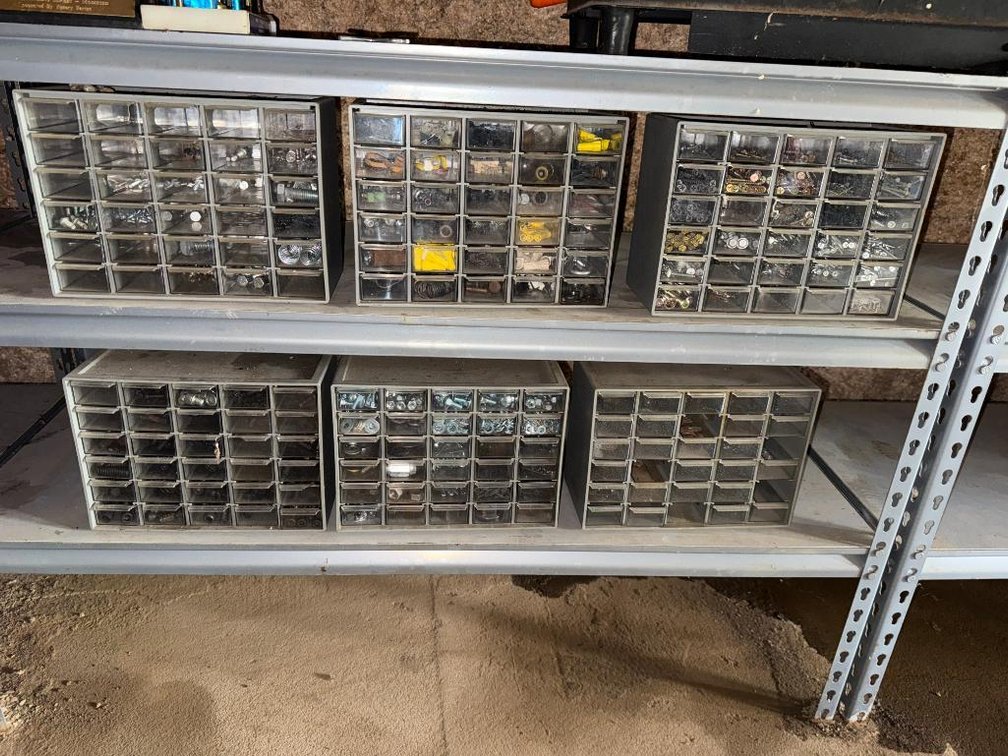 Six Organizer Cabinets w/ Hardware Contents