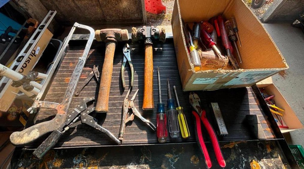 Large Group of Hand Tools, Mallets, Saws, Vise Grips, Screwdrivers and More