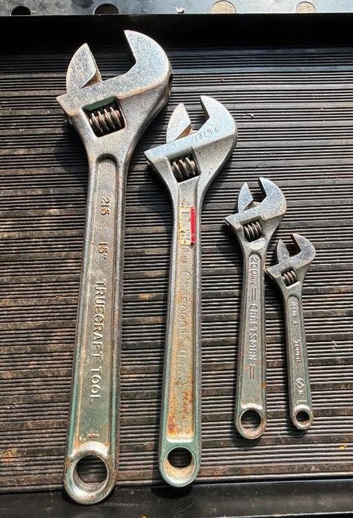 Adjustable Wrenches, Set of 4