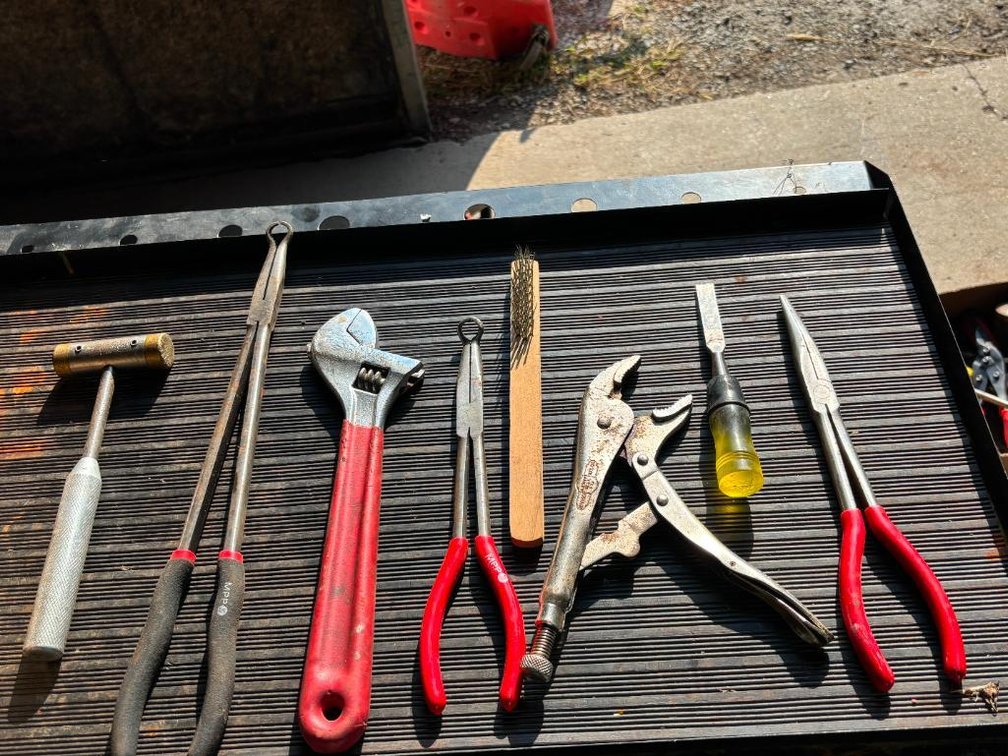 Mechanics Hammer/Mallet, Long Handled Pliers, Adjustable & Locking Wrenches, Brush, Chisel