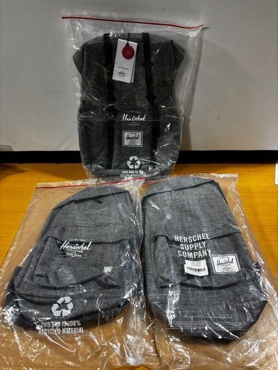 Lot of 3, New, Herschel Supply Co. XL Backpacks, Fits 15in Laptop