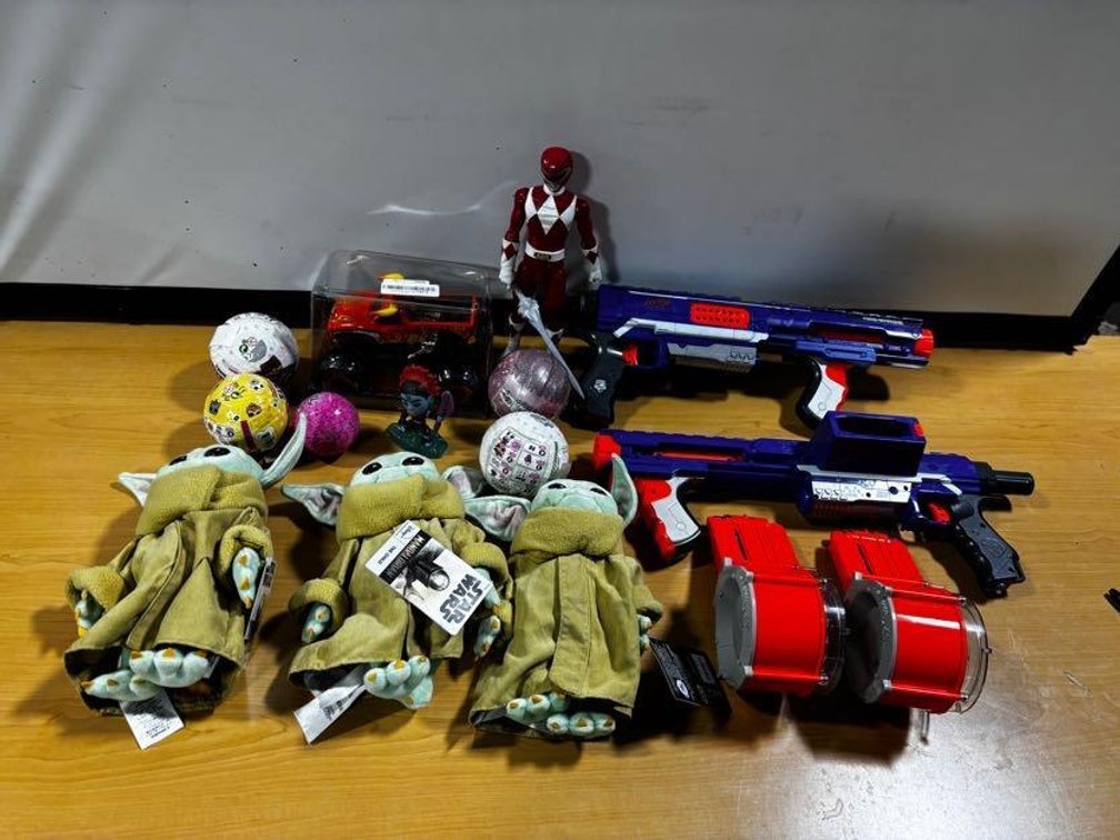 Group of New Items, Nerf Guns, Power Rangers Action Figure, Star Wars, Other Misc. Items, See Pics