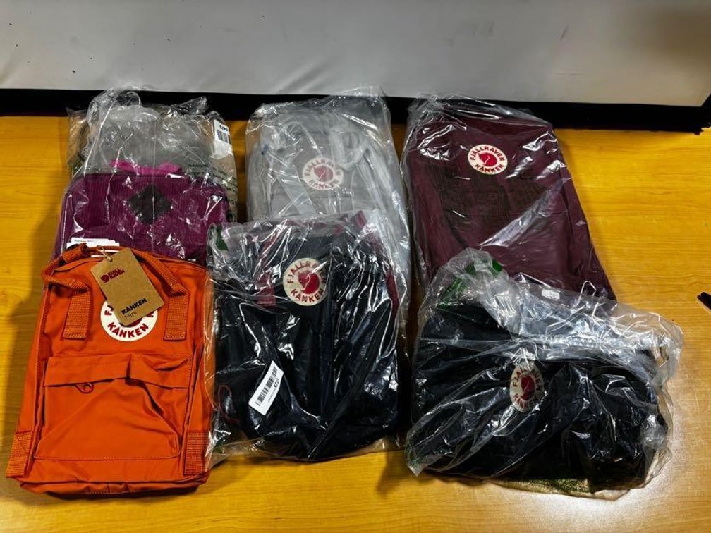 Lot of 5 New Backpacks, Fjallraven Kanken