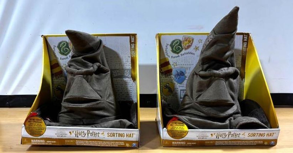 Lot of 2, NEW, Wizarding World Harry Potter Talking Sorting Hats, w/ 15 Phrases