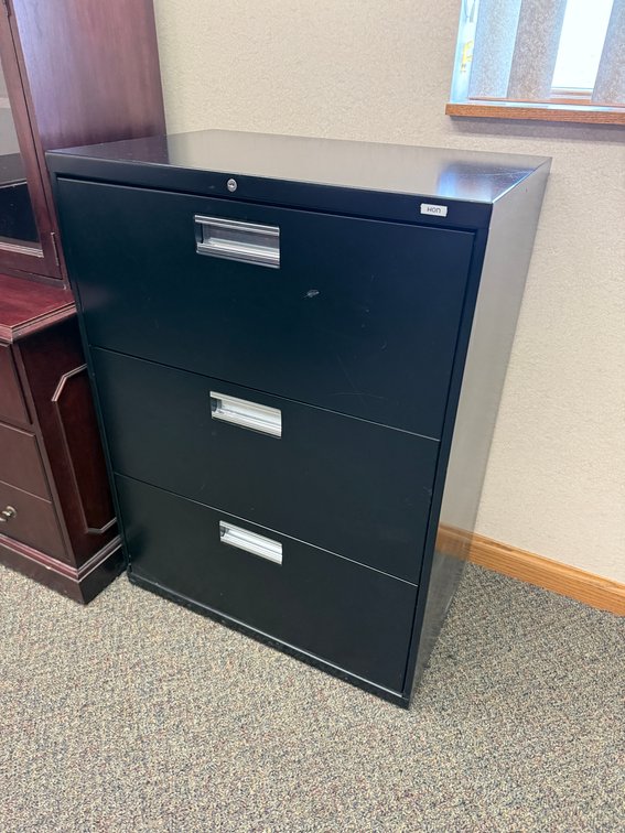 HON 3-Drawer Lateral File Cabinet, Plus Smaller Under-Desk 3-Drawer File Cabinet
