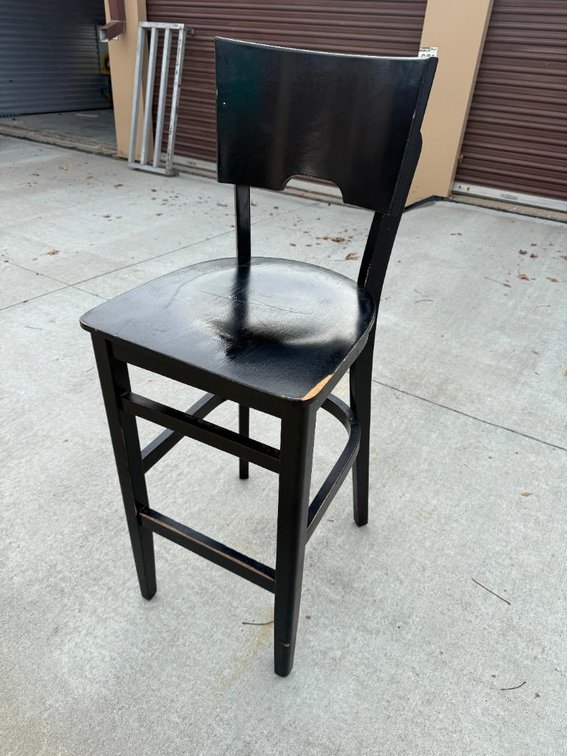 Lot of 9, Wood Bar Stools, Sold All for One Bid