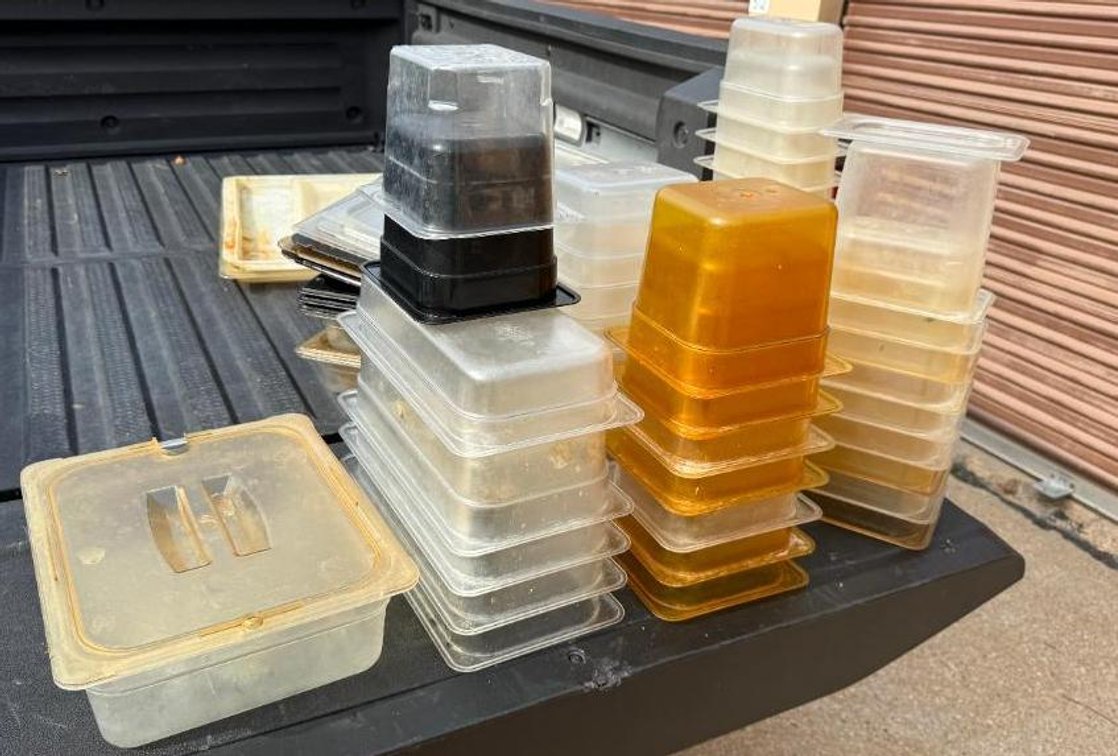Large Lot of Various Sized Cold-Food Pans w/ Some Lids, See Images for Details