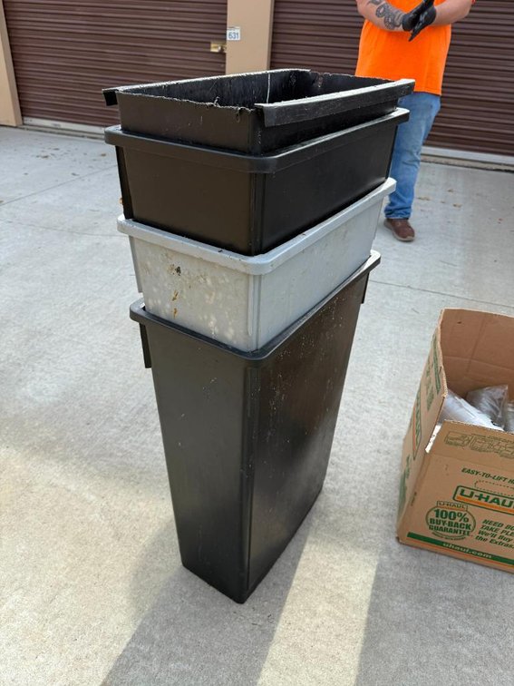 Lot of 4, Slim Jim Trash Cans