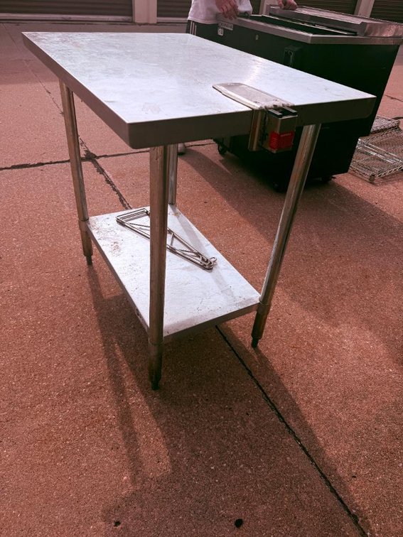 Stainless Steel Prep Table w/ Lower Shelf, 24in x 36in