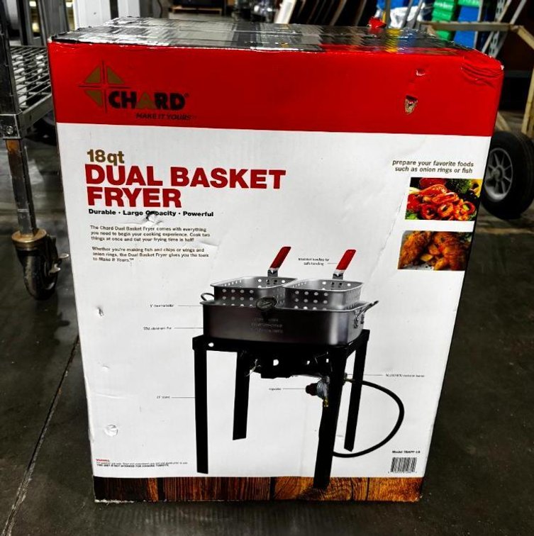 NEW, Chard 18 Quart Dual Basket Fryer, New in Box, 