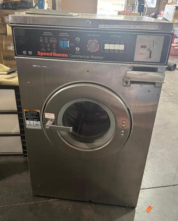 Speed Queen 18lb Commercial Coin-Op Front-Load Washer Model SC18MD2AU10003