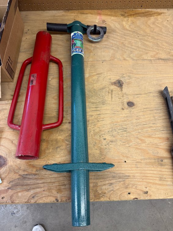 EverBilt 14lb Post Driver w/ Handles, 5-in-1 Pro Plugger Flanting Tool