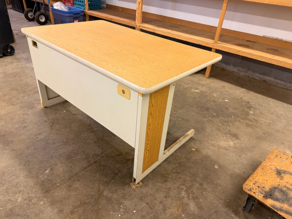 Acco Pro-Form Office Desk No. 508, 60in x 26in x 29in D w/ Modesty Panel & Lower Shelf