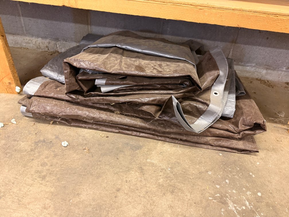 Stack of Vinyl Tarps