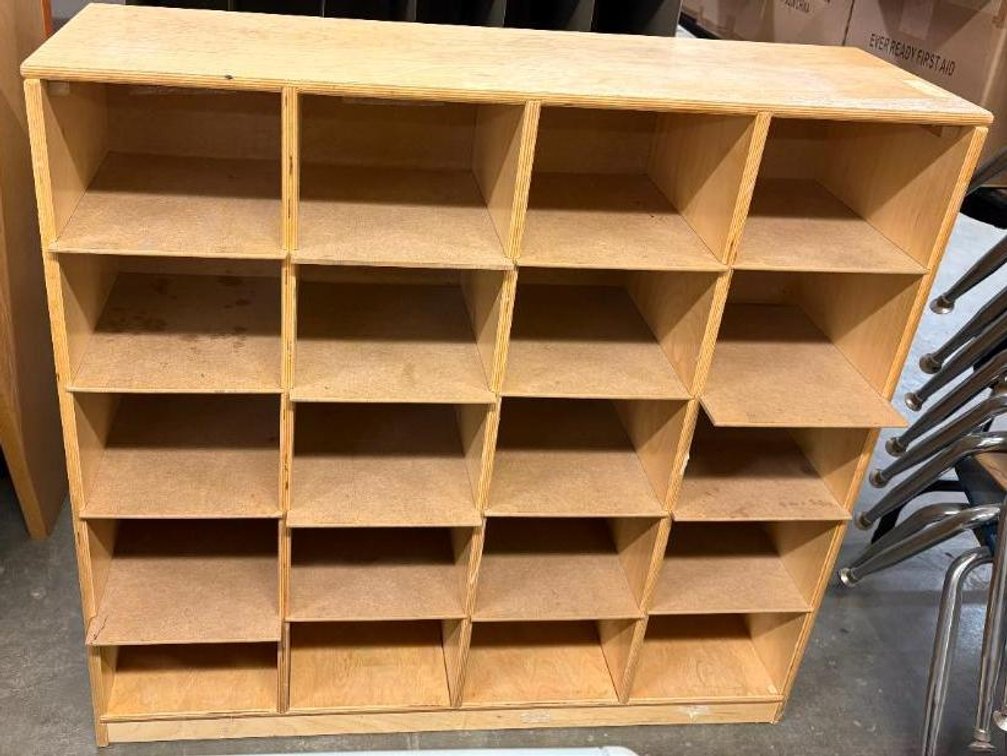 Cubby Hole Storage Cabinet, 36in H x 9in D.