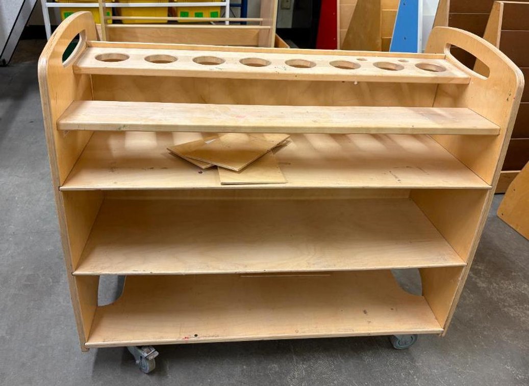 Commercial School / Daycare Multi-Purpose Mobile Storage Cart