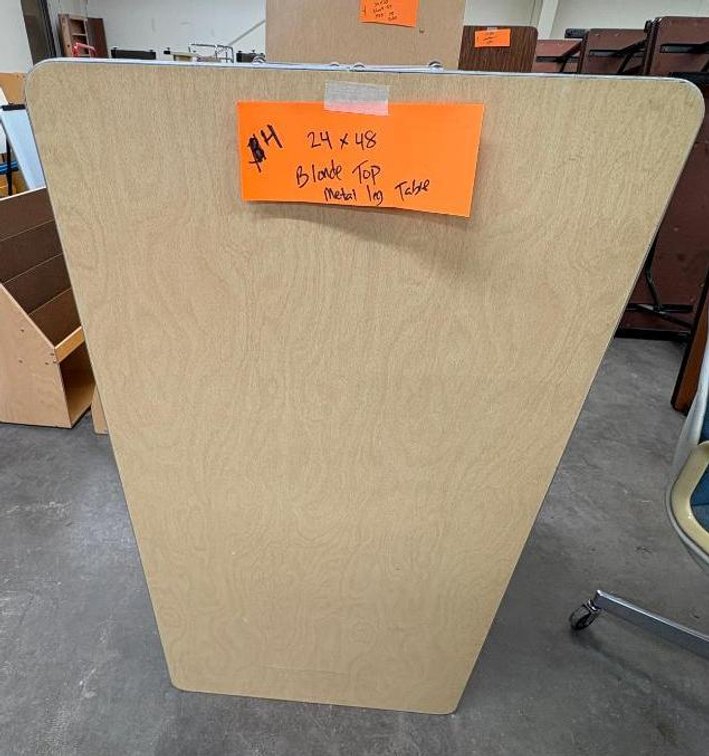 Lot of 4, 48in x 24in Adjustable Laminate Top Work Tables