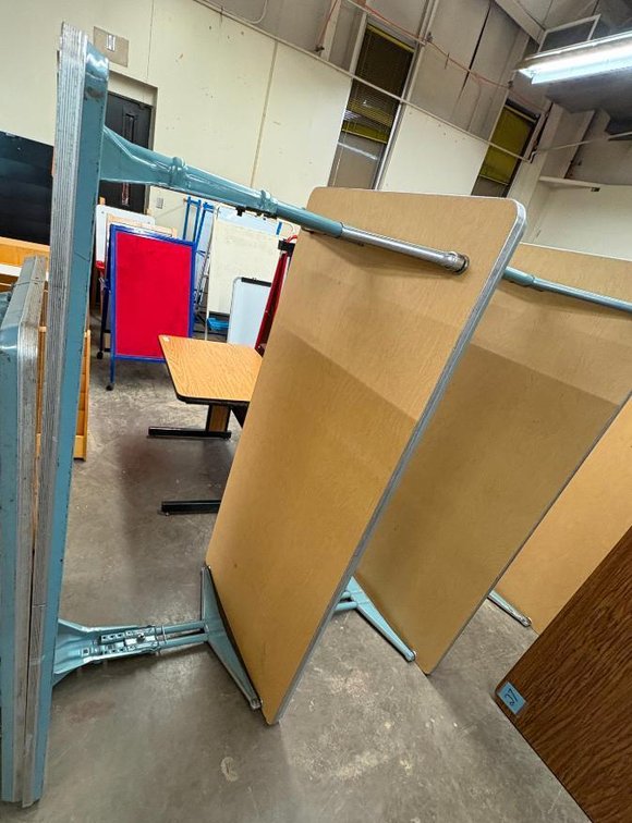 Lot of 4, 60in x 30in Adjustable Laminate Top Work Tables