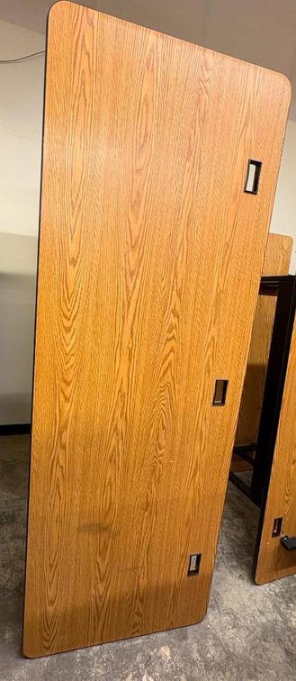 Large Laminate Top, 8ft Work Table, Adjustable Height, 30in W