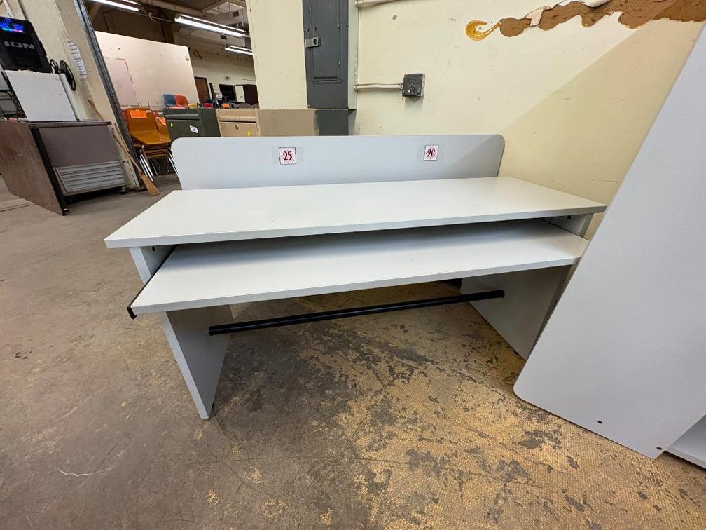Lot of 13, Computer Desks, 60in, Keyboard Slide