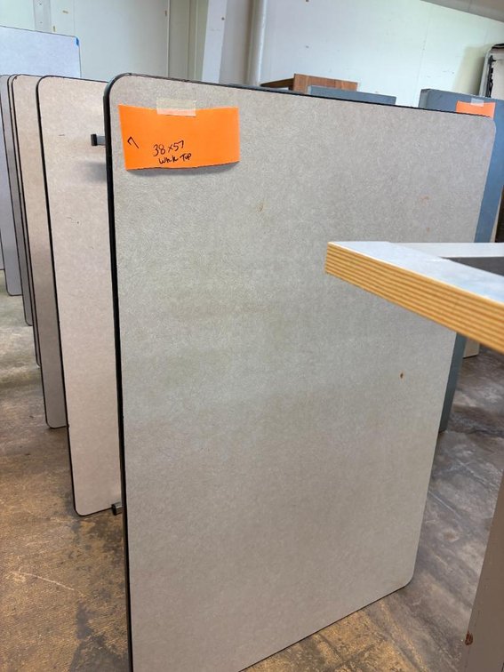 Lot of 7, Wide Cooperative Work Tables, 38in x 57in