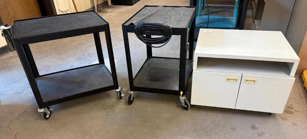 Lot of 3, Mobile Media Carts