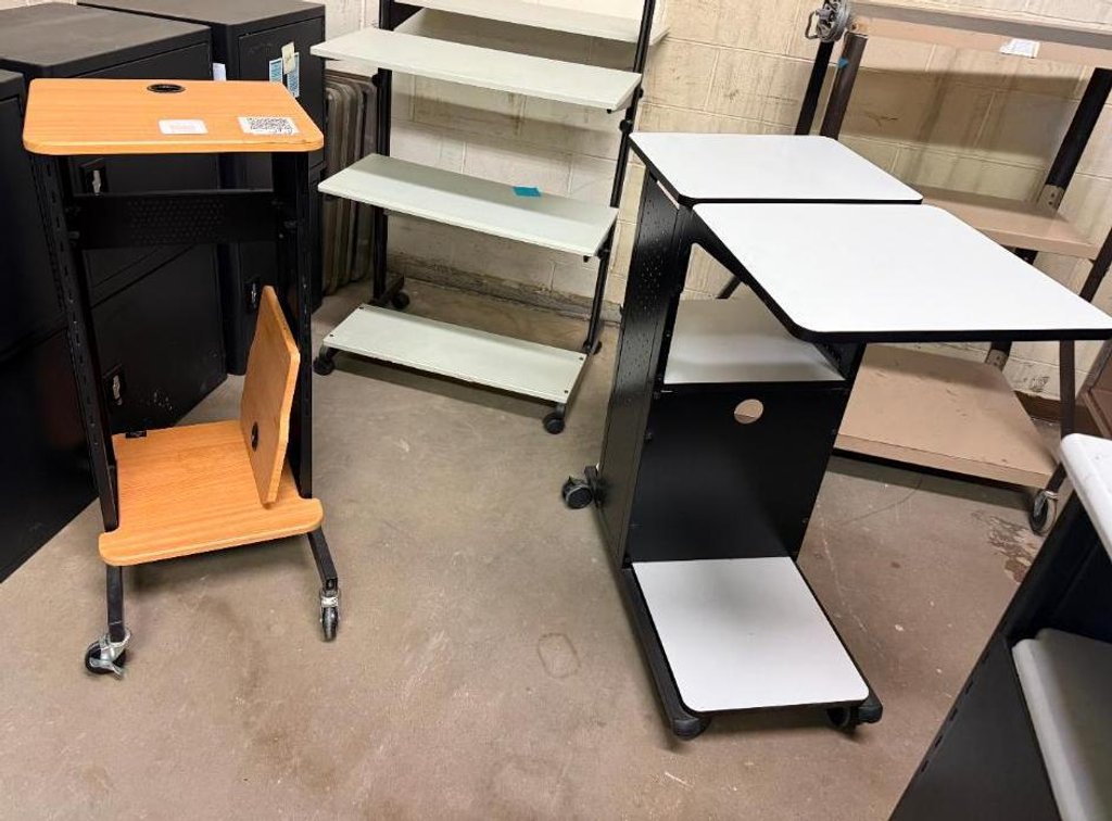 Lot of 3, Mobile Work Podiums and Work Station Carts