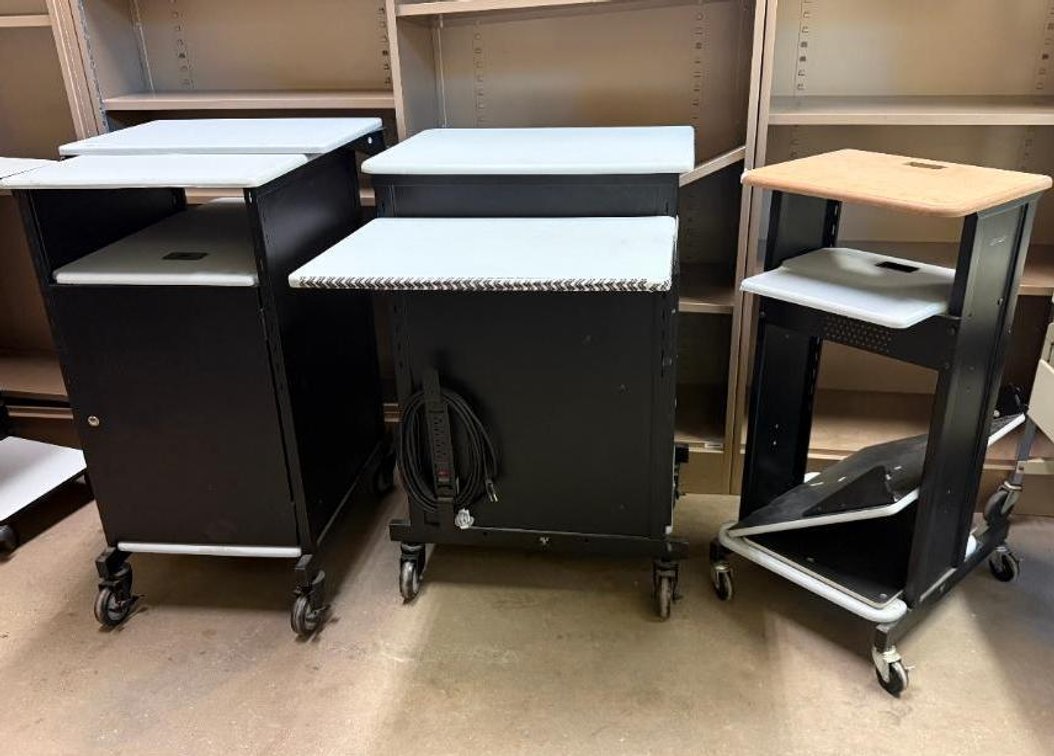 Lot of 3, Mobile Work Podiums and Work Station Carts