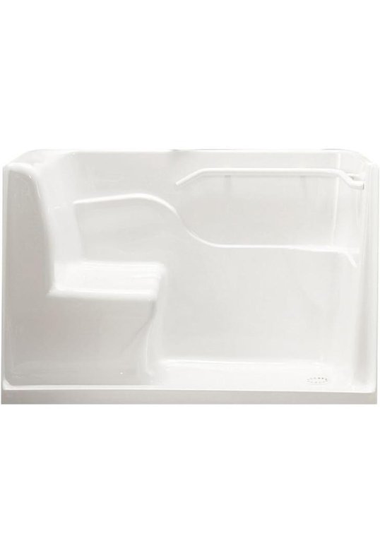 New, American Standard 3060SH.RW 5' Right Drain Seated Shower in White 4.2(5)