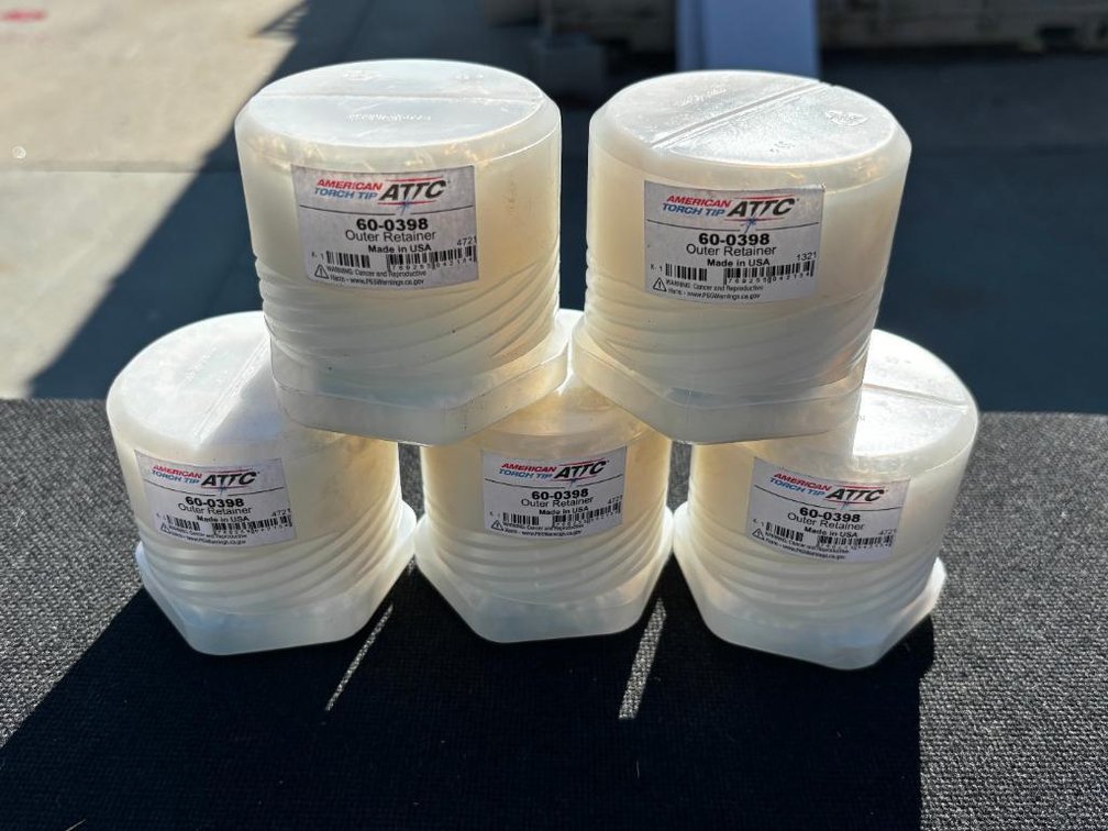New, Lot of 5, American Torch Tip ATTC, 60-0398 Outer Retainer, Made in USA