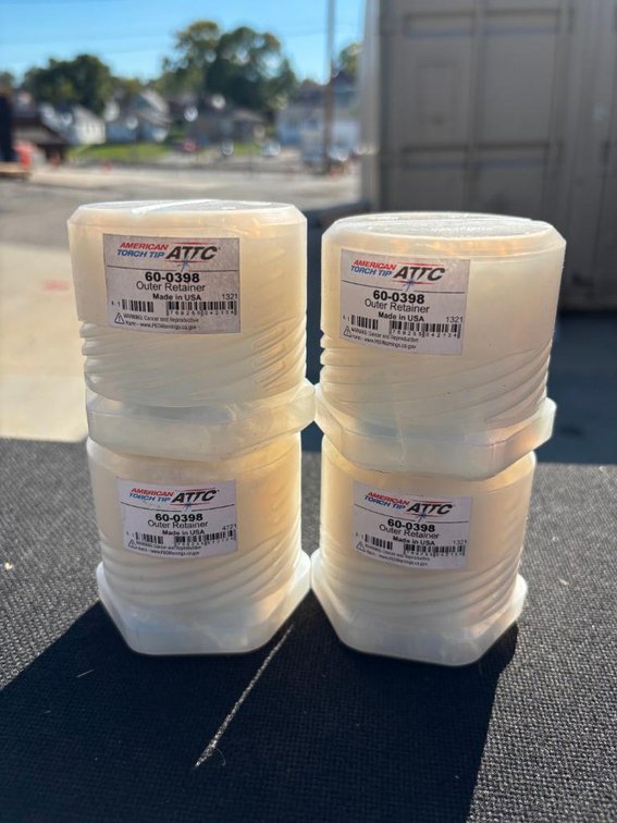 New, Lot of 4, American Torch Tip ATTC, 60-0398 Outer Retainer, Made in USA