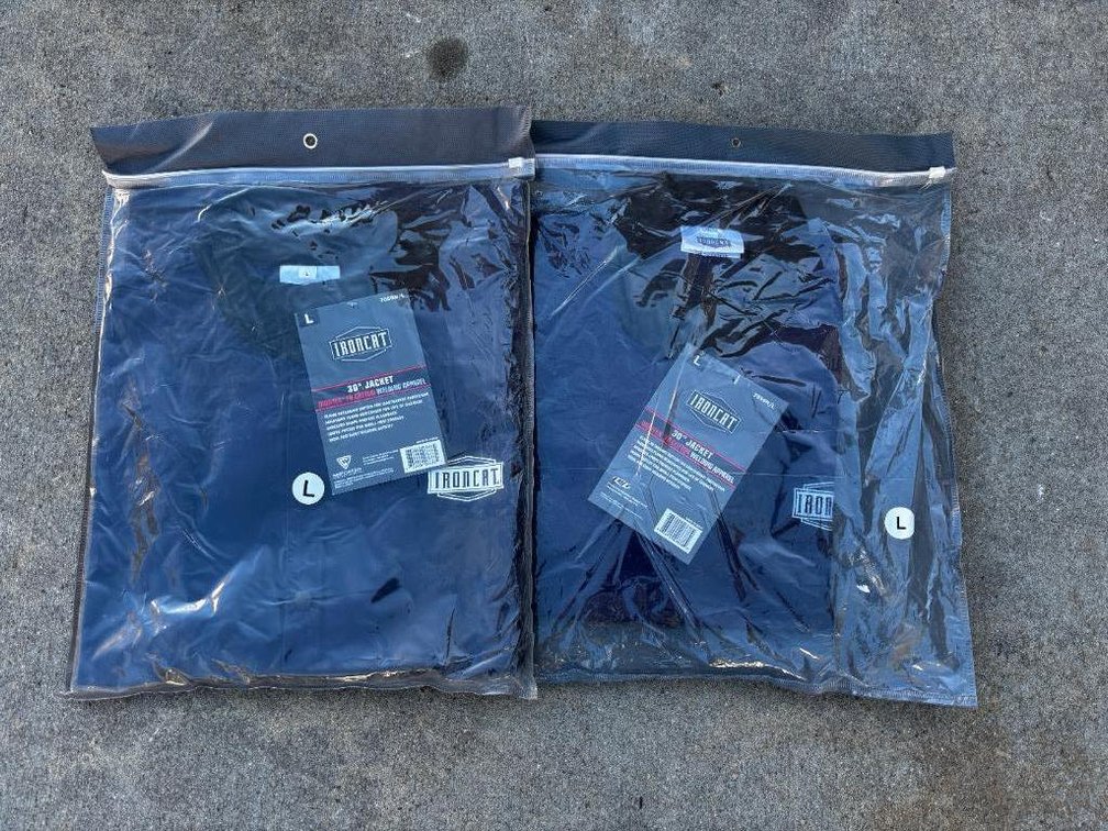 New, Lot of 2, IronCat 30in Jacket Welding Apparel, Size L