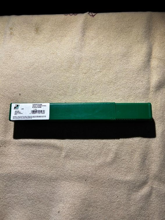 New, Precision, Qty 1, Taper Shank HighT Speed Steel Black Oxide 1.1/8, Brazil