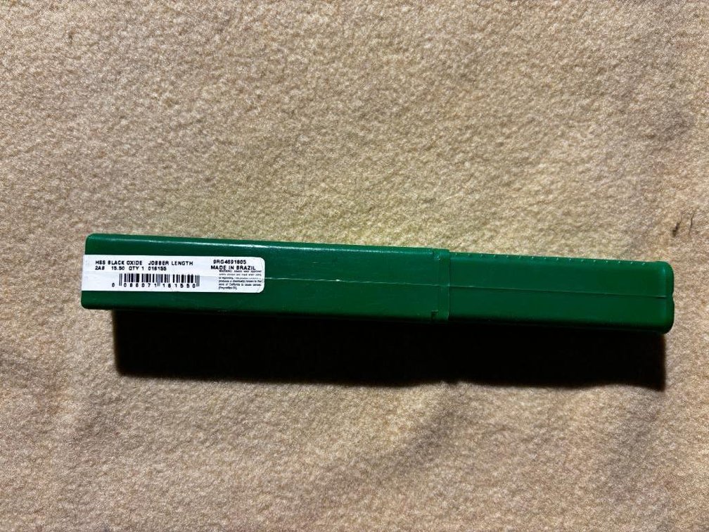 New, Precision HSS Black Oxide Jobber Length 2AB 15.50 No. 016155, 9RG4691805, Brazil, Qty 1