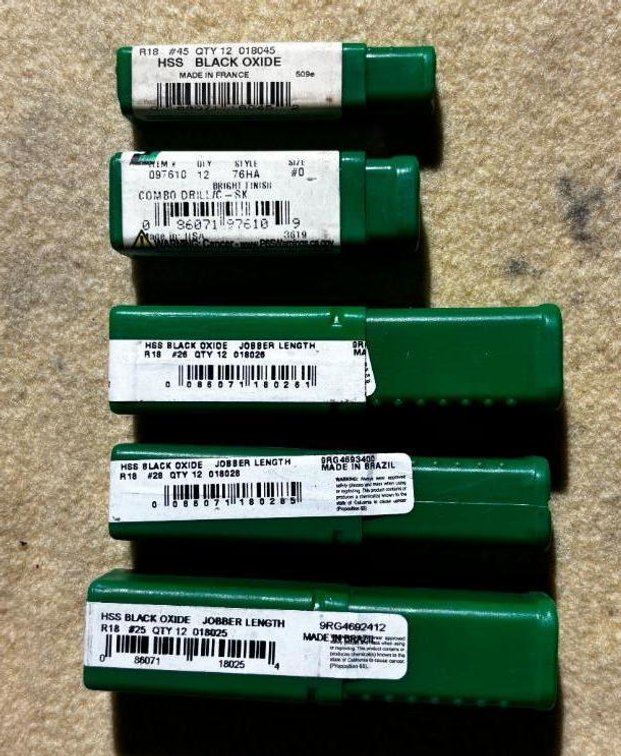 New, Precision Tooling, 12/Case, 60 Total Qty, Black Oxide, Brazil