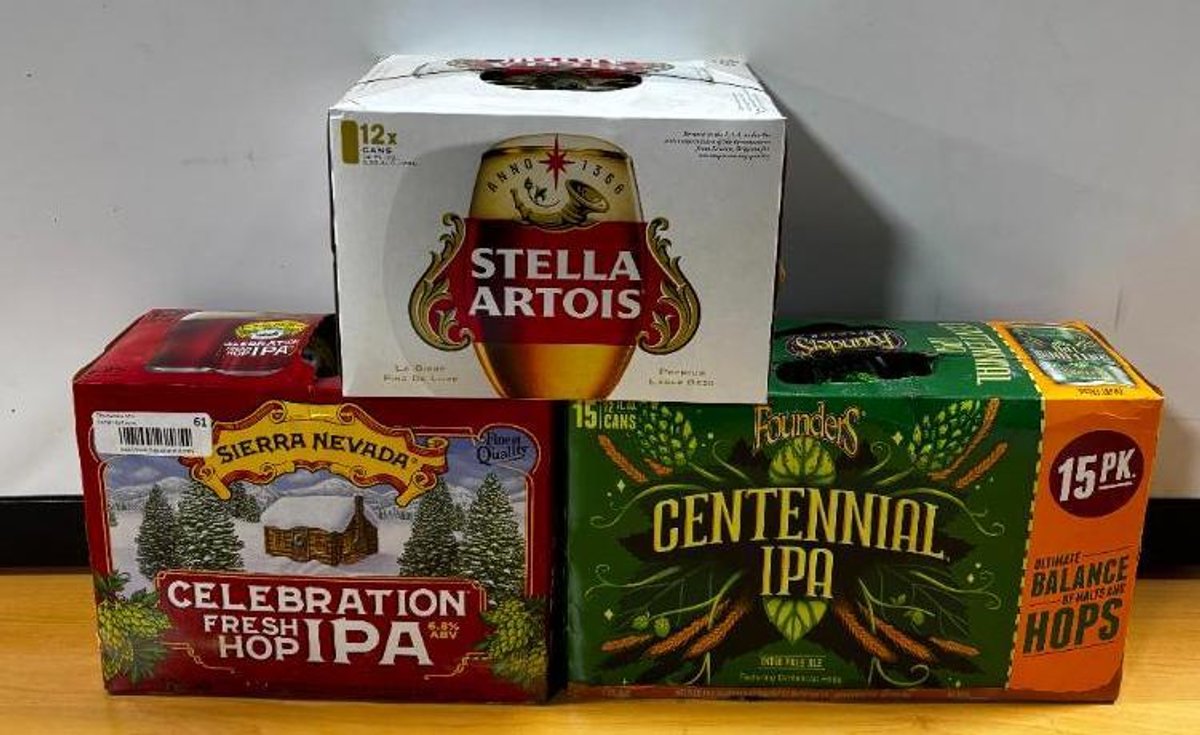 Craft Beer Lot, (2) 12-Packs Stella Artois, Sierra Nevada Celebration IPA & 15-Pack Founders Centennial IPA